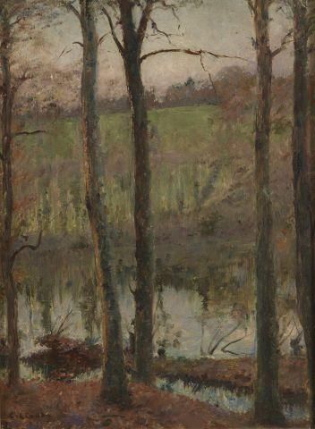 null Charles LEANDRE (1862-1934)
Rivière dans le sous-bois
Huile signée en bas à...