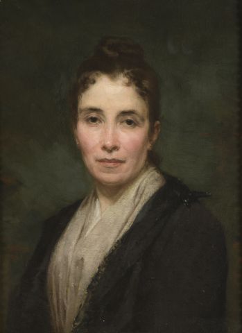 null École FRANÇAISE du XIXe siècle
Portrait de jeune femme 
Huile sur toile. 
39...