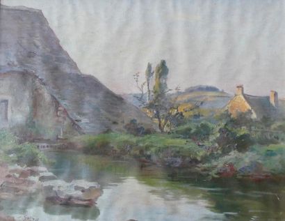 null Louis Marius GUEIT (1877-1956)
Paysage de bretagne, 1911
Huile sur toile signée...