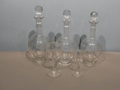 null SAINT LOUIS
Partie de service de verres en cristal modèle MANON comprenant 3...