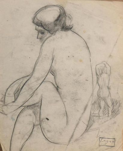 null Celso LAGAR (1891-1956)
Sept dessins au crayon, signés du cachet Lagar, représentant...