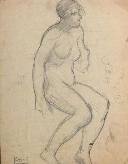 null Celso LAGAR (1891-1956)
Sept dessins au crayon, signés du cachet Lagar, représentant...