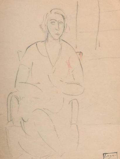 null Celso LAGAR (1891-1956)
Sept dessins au crayon, signés du cachet Lagar, représentant...