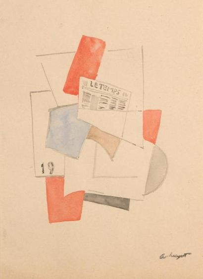 Albert HUYOT (1872-1968)	 	Le Temps, composition...