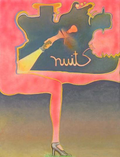 null Hugh WEISS (né en 1925) 
NUIT, 1974
Acrylique sur toile. 
116 x 89 cm

Bibliographie...