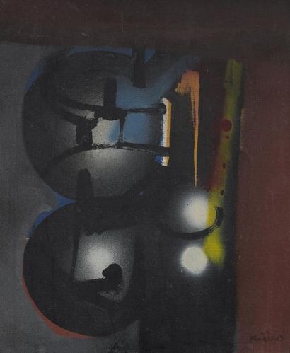 null Ladislas KIJNO (1921-2012) 
COMPOSITION
Acrylique sur toile signée en bas à...
