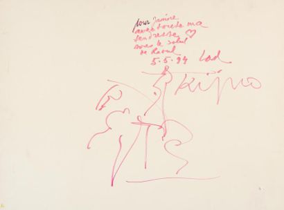 null Ladislas KIJNO (1921-2012) 
COMPOSITION, 1994
Technique mixte sur papier froissé...
