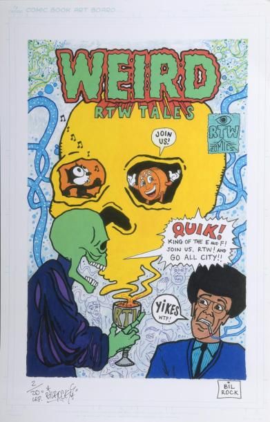 null BIL ROCK (XXe)
Weird RTW Tales 
Sérigraphie sur papier ‘comic book art board’,...