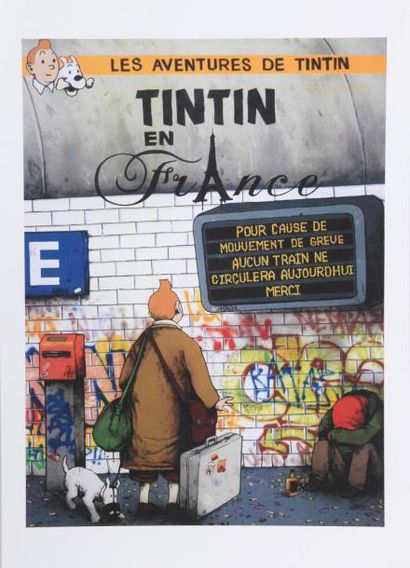 null DRAN (1979)
Les Aventures de Tintin
Sérigraphie sur papier, tampon de l'artiste...