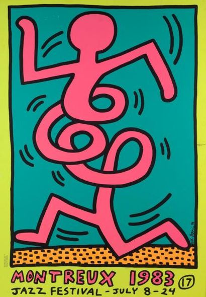 null D'après Keith Haring (1958-1990)
Affiche pour l'exposition du festival de Jazz...