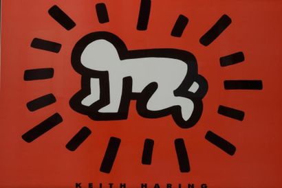 null D'après Keith Haring (1958-1990)
Radiant Baby
Affiche offset à fond rouge
54...
