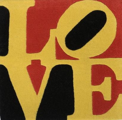 null Robert INDIANA (né en 1928)
Liebe Love, 2005
Tapis en laine tufté main portant...