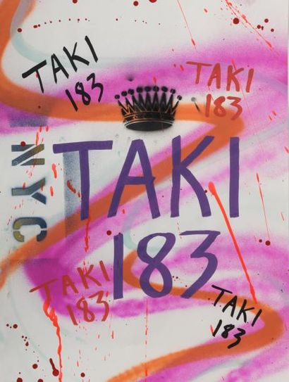 null TAKI183 (1954)
Sans titre, 2017
Marqueur, pochoir et aérosol sur papier
60 x...