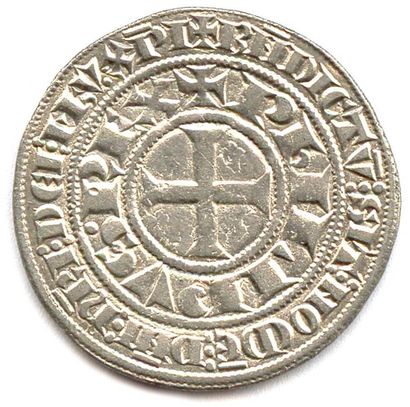 null PHILIPPE III le Hardi (1270-1285)
Gros tournois d’argent à l’O rond (PHILIPVS)....