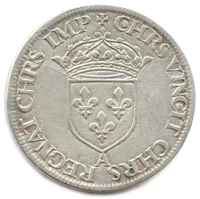null HENRI II (1547-1559)
Teston d’argent « au Moulin » à la tête laurée. 
(non daté,...
