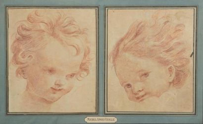 null École FRANCAISE du XIXe siècle
Deux têtes d’enfants
Deux dessins sur le même...