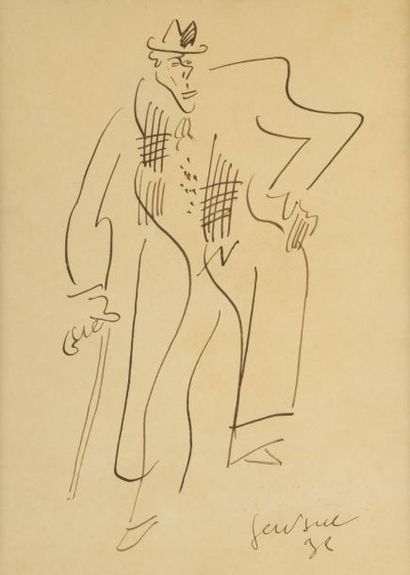 null Gen PAUL (1895-1975)
Autoportrait
Plume et encre brune.
Signée en bas à droite...