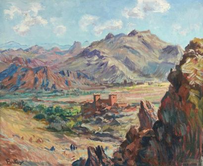 null Henri PONTOY (1888-1968)
Kasbah du Sud marocain (Vallée de Draa)
Huile sur toile.
Signée...