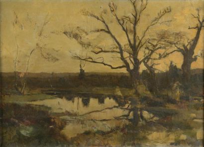 null Paul TAVERNIER (1852-1943)
L’étang, forêt de Fontainebleau
Huile sur toile.
Non...