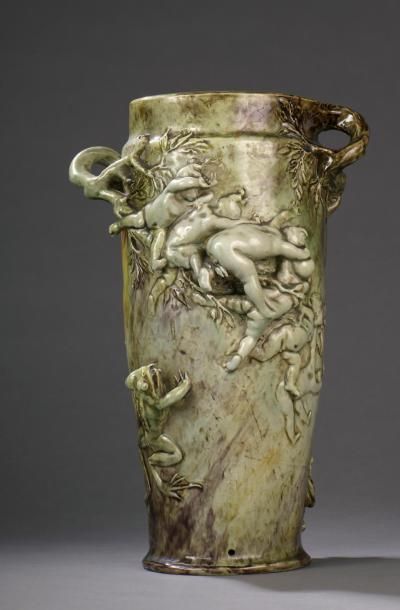 null Théodore DECK (1823-1891) & Joseph CHÉRET (1838-1894) 


Vase en grès à décor...