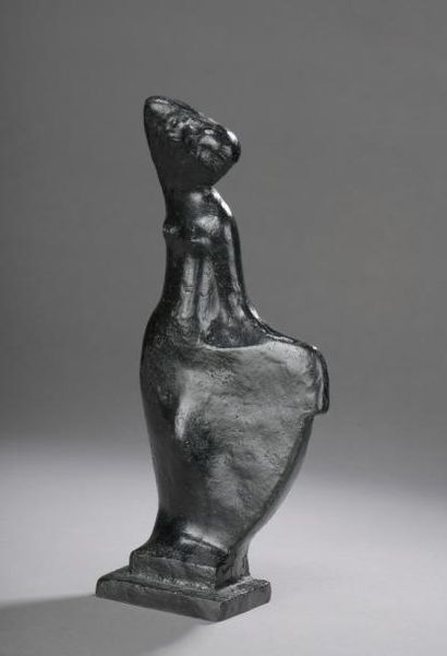 null CAZAUX Édouard (1889-1974) 


	« Femme nue à la draperie ». Épreuve en bronze...