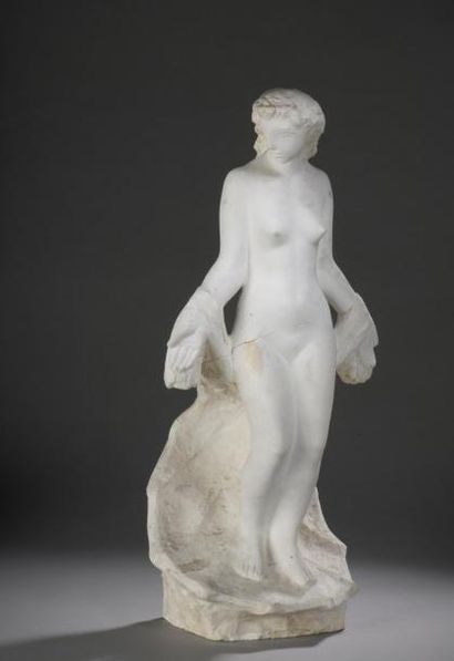null CAZAUX Édouard (1889-1974) 


	« La naissance de Vénus ». Sculpture en plâtre...