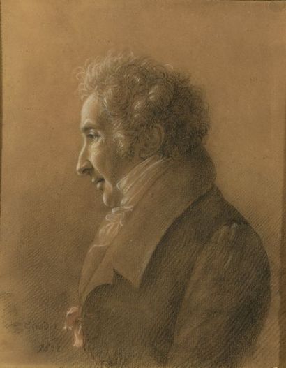 null Attribué à Anne Louis GIRODET-TRIOSON (1767-1824)


Portrait d’homme de profil


Pierre...