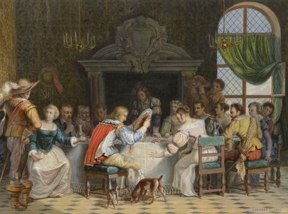 null École du XIXe siècle


Un banquet au XVIIe siècle


Gouache et aquarelle sur...