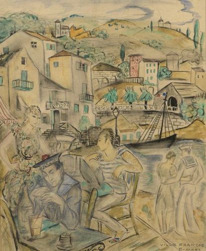 null Ethel MARS (1876-c.1956)


Marins au café à Villefranche


Aquarelle et crayon...