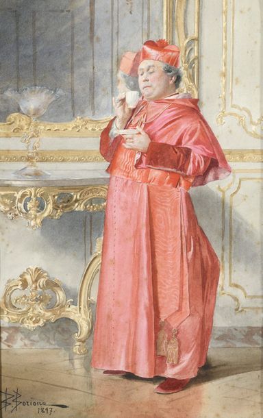 null Bernard Louis BORIONE (1865-?)


Cardinal à l’heure du thé


Aquarelle sur papier.


Signée...