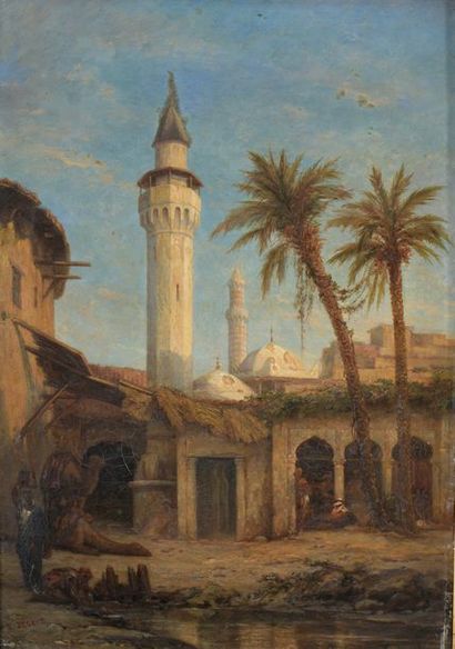 null Eugène DEGAND (1829-1911)


Minaret au Caire (?)


Huile sur toile.


Signée...