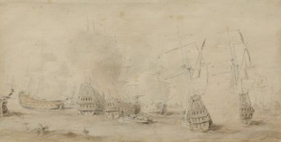 null Eugène ISABEY (Paris 1803-Montévrain 1886)


Navires de guerre


Crayon noir,...