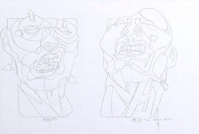 null LOKISS (1968)
Orgy n°#5 et Orgy n°#6, 2012
Dessin au crayon sur papier (esquisses...