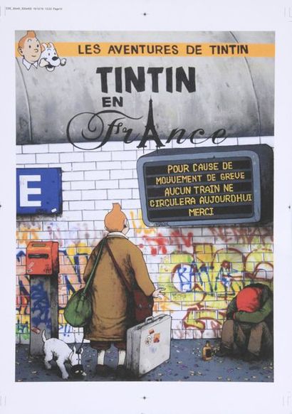 null DRAN (1979)
Les aventures de Tintin
Sérigraphie sur papier
Tampon de l’artiste...