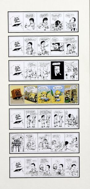 null DRAN (1979)
La vie stupide au bureau
Ensemble complet de 7 marque-pages édités...