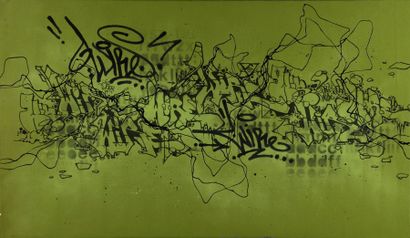 null WIRE (1978)
Green Eyes, 2010
Technique mixte sur toile 
Signée, titrée et datée...