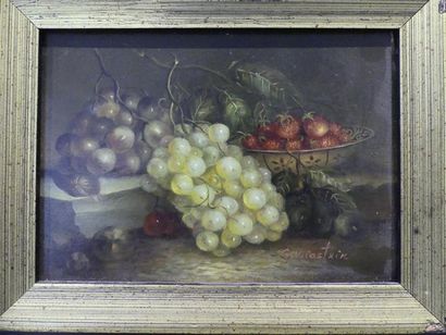 null G. WOSTEIN
Nature morte.
Huile sur panneau.
Signée en bas à droite.
12,5 x 17,5...