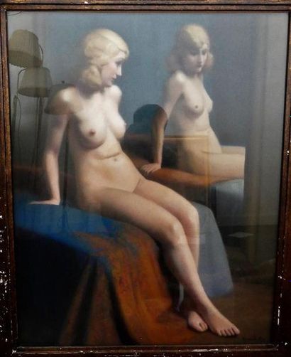 null Robert DUFLOS (né en 1898)
Nu assis
Pastel signé en bas à droite
79 x 63 cm
On...