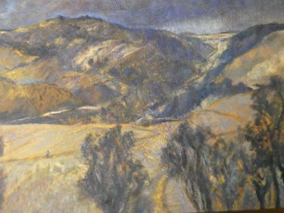 null George BALL (1929)
Paysage de Bourgogne (Chemin de Compostelle)
Huile sur toile,...