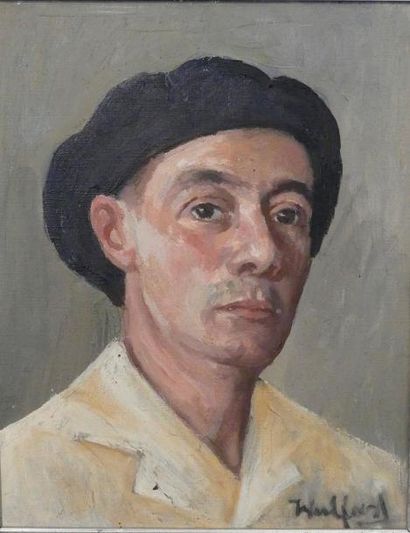 null Max Wulfart (1876-1955)
Portrait d'homme au béret basque
41 x 33 cm
Signée en...