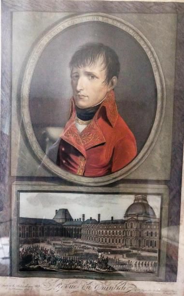 null Trois gravures représentant Napoléon Bonaparte dont l'une d'après Boilly.
(Ref...