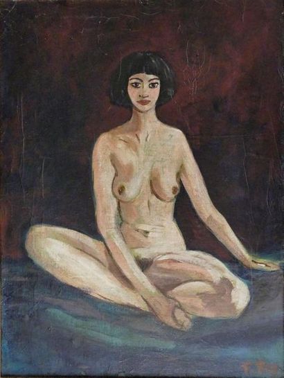 null F REY
Femme nue
Huile sur toile, signée en bas à droite
60 x 46 cm
On y joint...