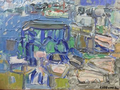 null ANDRE COTTAVOZ (1922-2012)
Les Flots bleus
Huile sur toile, signée en bas à...