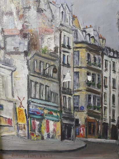 null JINHO YUM (Xxème siècle)
Rue de Lanneau à Paris
Huile sur toile, signée et datée...