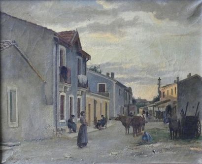 null Edouard Antoine MARSAL (1845-1929)
Rue animée de village
Huile sur toile, signée...