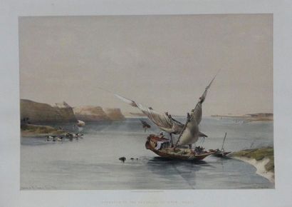 null D'après David ROBERTS (1796 -1864)
Vue d'Assouan
Lithographie en couleurs par...