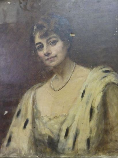 null Ecole Française de la fin du XIXe siècle
Portrait de femme
Huile sur toile.
73,5...