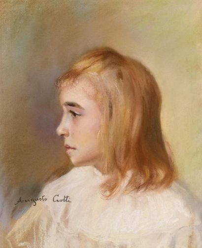 null Augusto CROTTI (XIX-XX)
Jeune fille
Pastel signé en bas à gauche.
52 x 41 c...