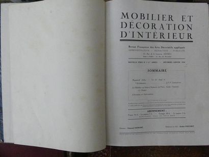 MOBILIER et DECORATION 8 volumes reliés 1924...