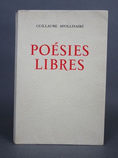 null +lot 47+Apollinaire, Guillaume. - Poésies libres. Lausanne, Au Verger des Amours,...